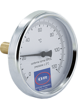 4elementsТермометр 1/2'', 0-120C, d.80mm (+ штуцер) ОR