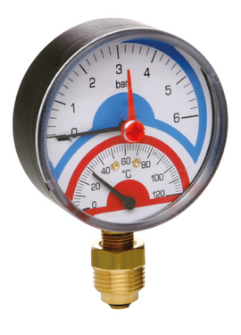 4elementsТермоманометр 0-6 Атм. боковой ICMA