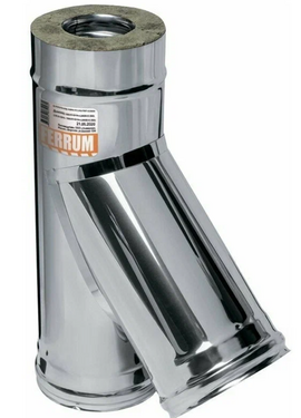 Сэндвич-тройник для дымохода 135° Ferrum (430/0,5) D130x200