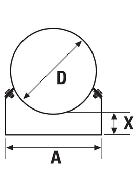 Стеновой хомут для дымохода Alpinox  Ø150 - 430 (304/2мм) ALPTDSK 150