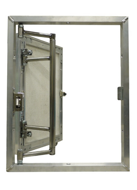 Люк алюминиевый под плитку распашной 400х600