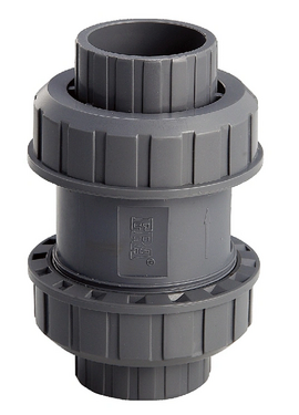 Клапан обратный шаровый разборный ПВХ , d.63 под склейку