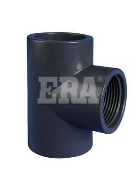 Тройник ПВХ d.32x1"F, под склейку, PN16, DIN 8063