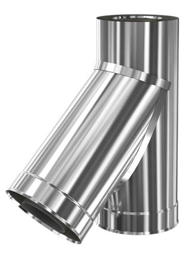 Сэндвич-тройник для дымохода 135&deg; Теплодар Профи (430/0,8) D150x200 з/н