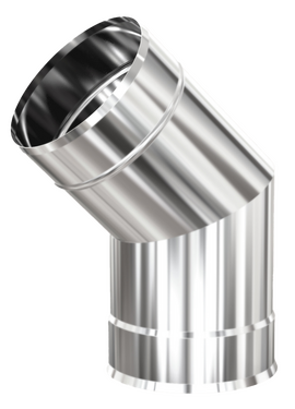 4elementsКолено угол на 135&deg; для дымохода (2 секции) Теплодар Профи D115