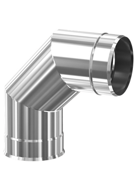 4elementsКолено угол на 90&deg; для дымохода Теплодар Профи D115