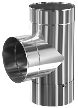 4elementsКолено угол с ревизией на 90&deg; для дымохода Теплодар Профи D115