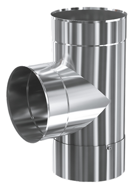 4elementsКолено угол с ревизией на 90&deg; для дымохода Теплодар Профи D150