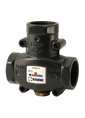 VTC 511 Термостатический 3-ходовой клапан DN32, KVS9, Rp 1 1/4" T50C  ESBE (multipack)