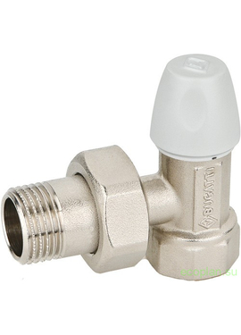 Кран угловой (обратка) 1/2"х1/2" (полипр.) Bugatti