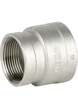 Муфта нержавейка (редукция) 1 1/2"*1" FF Genebre