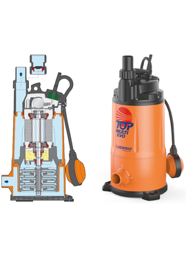 4elementsPompă submersibilă cu automat Pedrollo TOP MULTI 2-EVO 0,55 kW