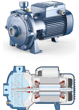 Центробежный насос с двумя рабочими колесами Pedrollo 2CP40/180C 4 kW