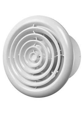 Осевой вытяжной потолочный вентилятор с сеткой Auramax RF 5S D125 White