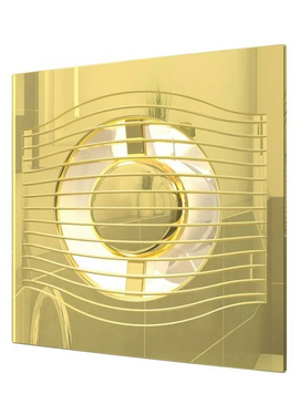 Дизайнерский вытяжной вентилятор с обратным клапаном Diciti SLIM 4C D100 Gold