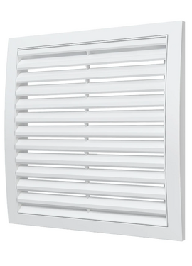 Вытяжная вентиляционная решетка наружная ASA-пластик Mistral 25x25 White