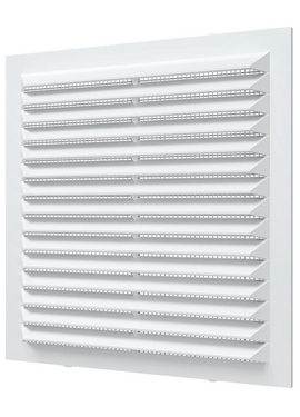 Вытяжная вентиляционная решетка с сеткой из АБС-пластика Mistral 13х13 White