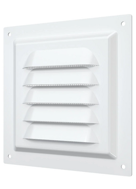 4elementsGrila din otel pentru ventilatie cu plasa Era 1212МЭ 12x12 White