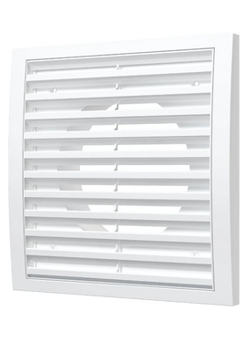 4elementsGrila pentru ventilatie din ABS-plastic cu flansa Era 2020RR12,5F 20x20 D125 White