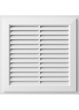 4elementsGrila pentru ventilatie cu plasa si flansa Awenta Classic T40 17x17 White