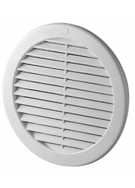 4elementsGrila pentru ventilatie cu plasa si flansa Awenta TRU18K D150 White