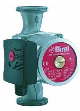 Насос циркуляционный MX 13-1 DN25, 37-96W -180  (H=5.5m, Q=5m3/h) BIRAL