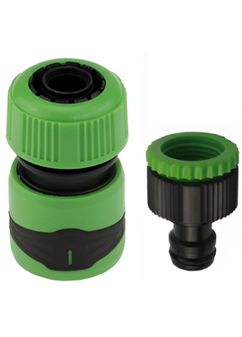 4elementsSet 2 conectore: cupla rapida 5/8'' TPR, adaptor pentru robinet 1/2''F  - 3/4''F KUBBER