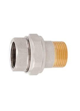 Никелированная американка 3/4"×3/4" MF, плоское уплотнение Bugatti