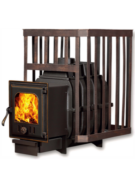 Печь для бани чугунная YO: SAUNA 18 К402 +сетка, 10-18м3