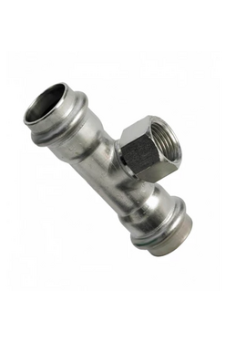 Тройник из нержавеющей стали с резьбой F 22×1/2", V-type