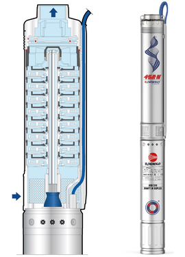 Погружной насос Pedrollo 4SR 15/39 - N - PD 7,5 kW