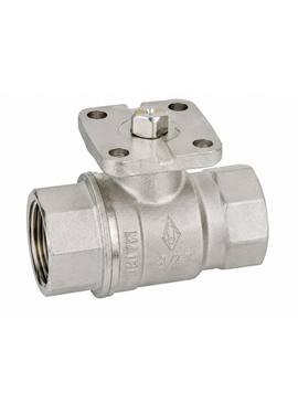 4elementsRobinet bila nichelat 3/4" FF pentru servomotor, fara servomotor, baza ISO 5211 Bugatti