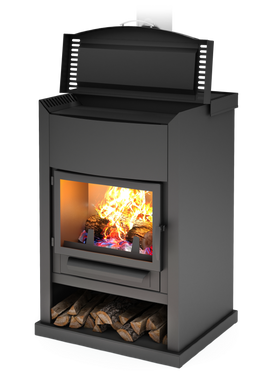 Отопительно-варочная печь-камин Теплодар ОВ-120 прямая 12 kW