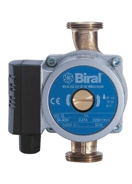 Насос циркуляционный WX 12 DN20, 34-40W -120 (H=2.0m, Q=3m3/h) BIRAL (рециркуляция)