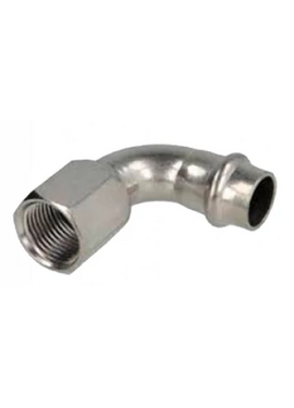 4elementsCot 90° din oțel inoxidabil cu filet F 22×3/4", V-type
