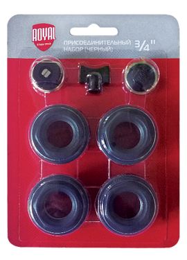 4elementsHC-1156777 Set pentru conectare  Royal Thermo 3/4'' black