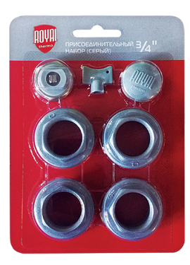 4elementsHC-1156765 Set pentru conectare  Royal Thermo 3/4'' silver