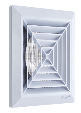4elementsGrila pentru ventilatie cu plasa Hardi 06000 28x28 D200 White