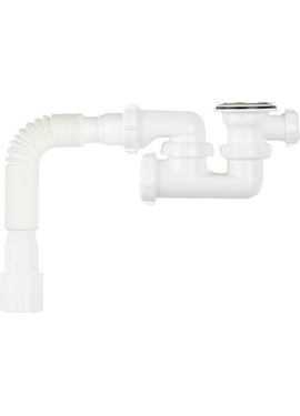 Сифон для душ. поддона 1 1/2"х40 регулир. с выпуском с г.т. 40х40/50 Aquant