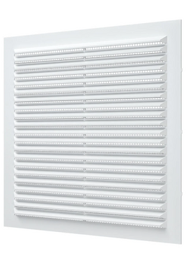 Вытяжная вентиляционная решетка с сеткой из АБС-пластика Mistral 23x23 White