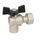 4elementsRobinet cu bilă colțar cu piuliță olandeză 3/4"x3/4" FF California Bugatti, pasaj total, mâner flutu