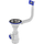 Сифон для мойки 3 1/2''х40 с переливом белый, Aquant