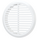 4elementsGrila de ventilatie cu flansa pentru usa ProMistral D50 (4 bucati) White