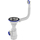 Сифон для мойки 3 1/2" х 40 с круглым переливом белый, Aquant