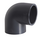 4elementsCot PVC 90° d.75, pentru lipire, PN16, DIN 8063, gri-negru