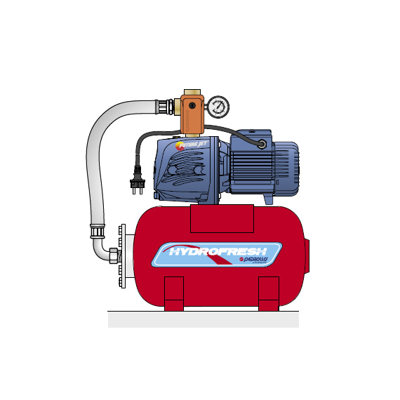 4elementsГидрофор с эл. регулятором давления Pedrollo Hydrofresh FUTURE JETm2AX 1,1 kW, изображение 3