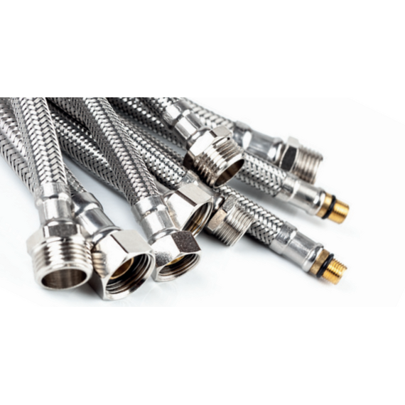 4elementsГибкая подводка вода dn 8 M10x1 L17 1/2F 50 cm Genebre, изображение 3