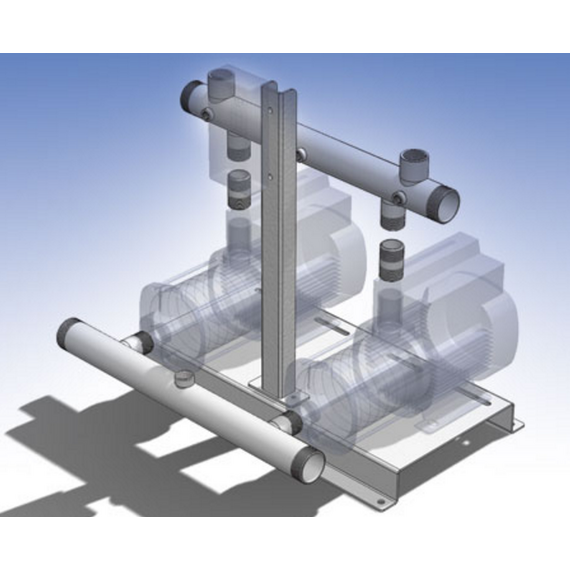 4elementsColector pentru 2 pompe - aspirație Fome 495 mm 2"M x 1"1/4M, изображение 3