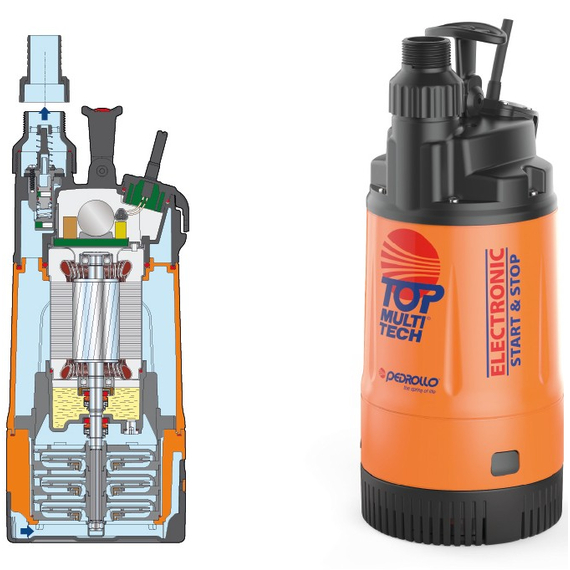 Погружной насос с автоматикой Pedrollo TOP MULTI - TECH 2 0,55 kW