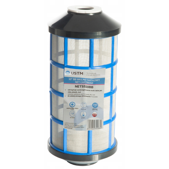 4elementsCartus din otel inoxidabil Big Blue 10'' USTM